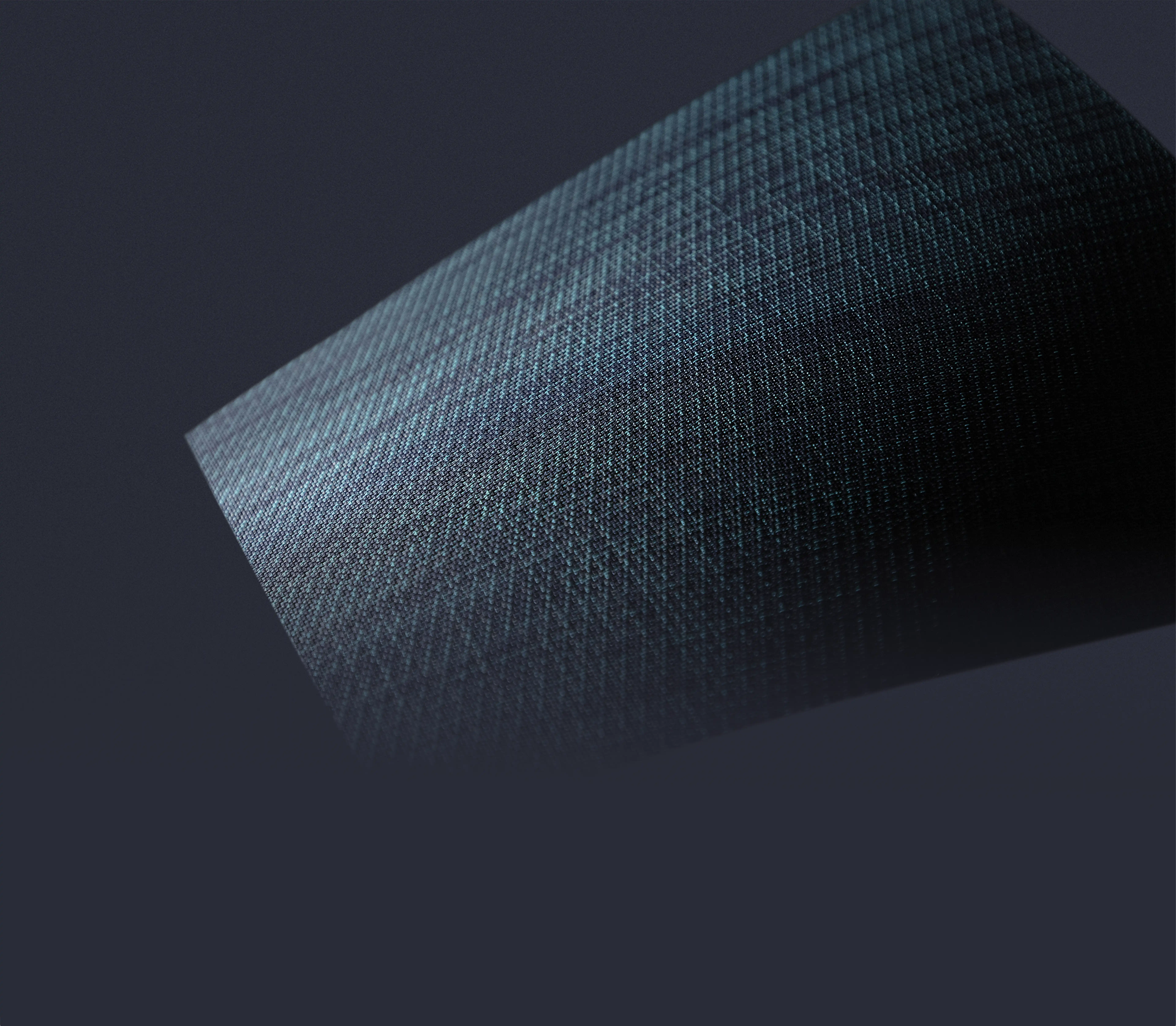 AXON performance woven vinyl flooring in a navy and teal weave