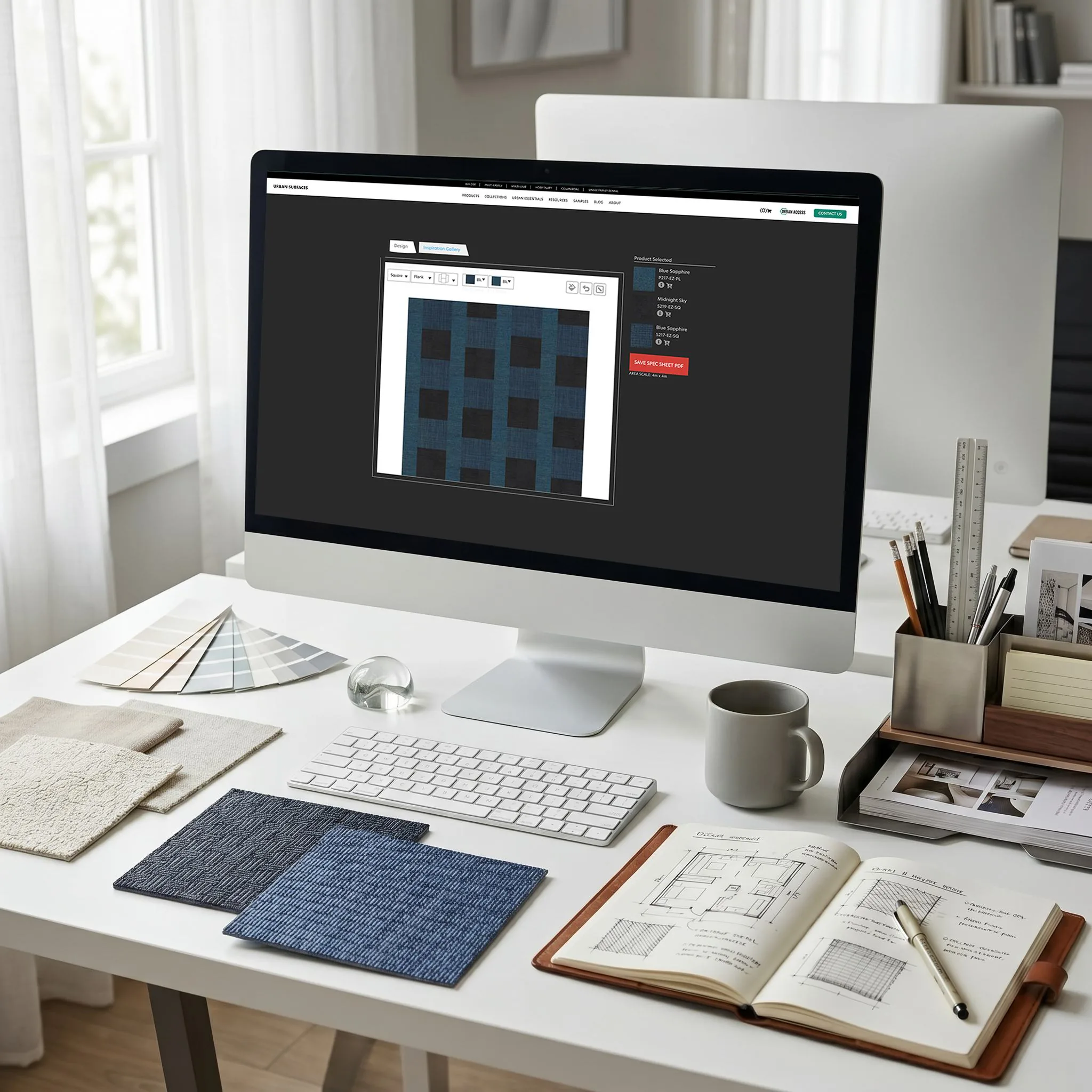 Designer workstation with the AXON Visualizer on screen