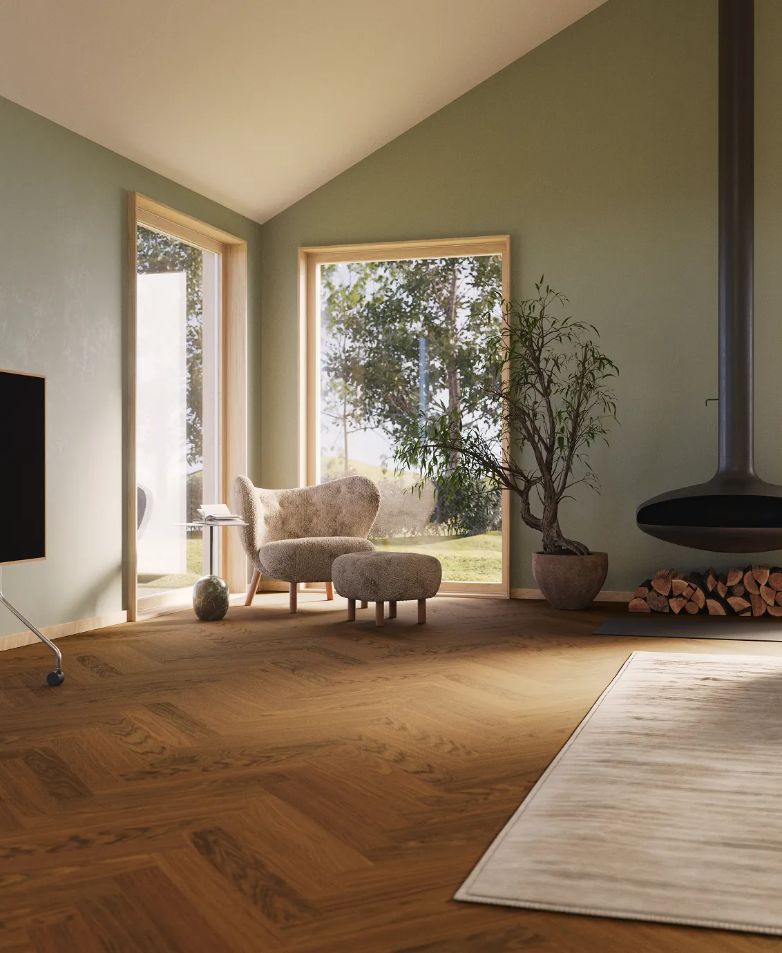 Bjelin Herringbone from Urban Surfaces room scene