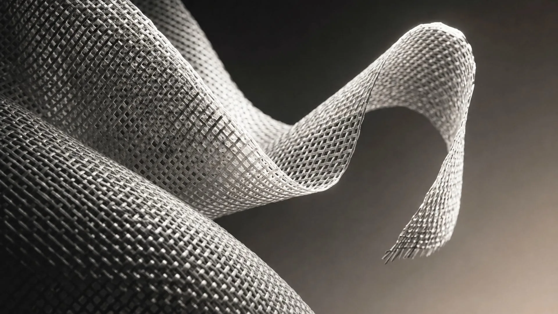 Close-up of a woven fiberglass sheet, the FiberMax DimensionLock reinforcement layer