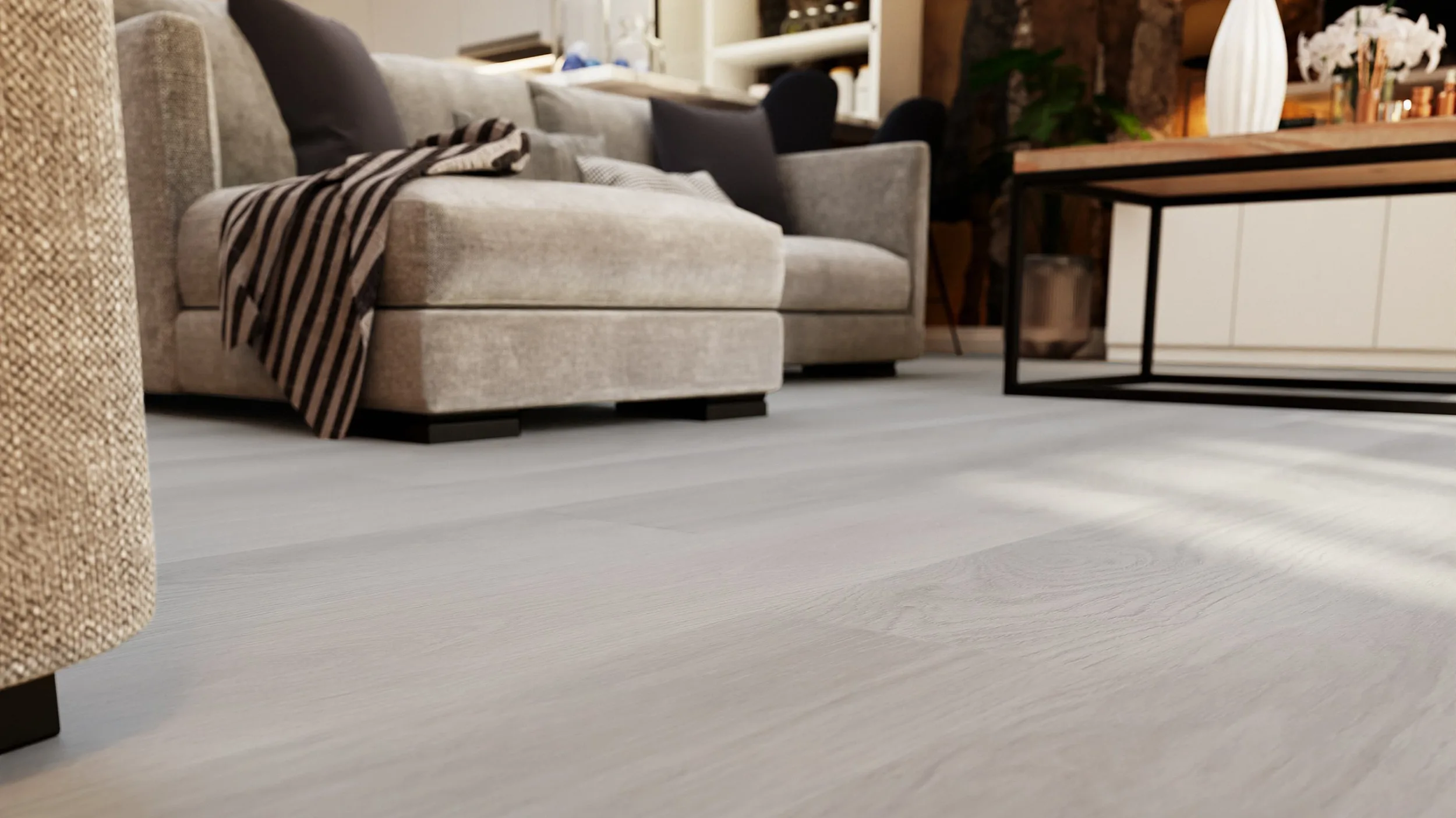 Signature Collection in-stock flooring in a bright living room