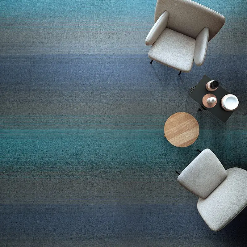 Out of the Blue woven vinyl plank room scene